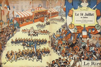 Bastille Day parade, illustrasjon for Le Rire av Andre Devambez
