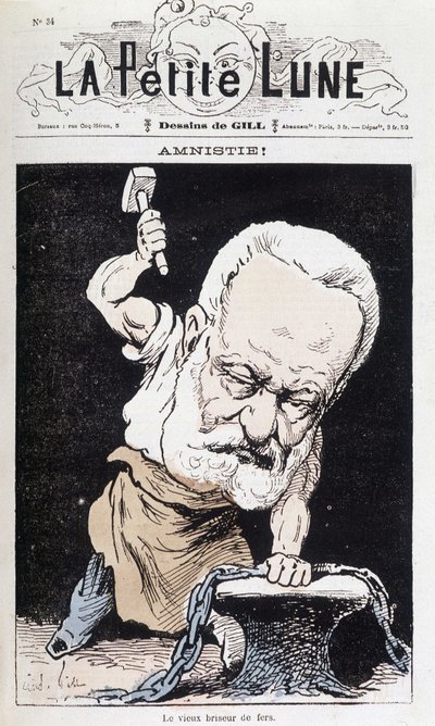 Amnesti! : The Old Iron Breaker (Tegnefilm Victor Hugo) - av Gill, i "" The Little Moon"" av Andre Gill