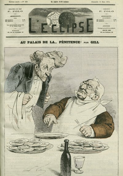 Ved botens palass, karikatur av republikkens president Adolphe Thiers (1797-1877). Omslag i "" L