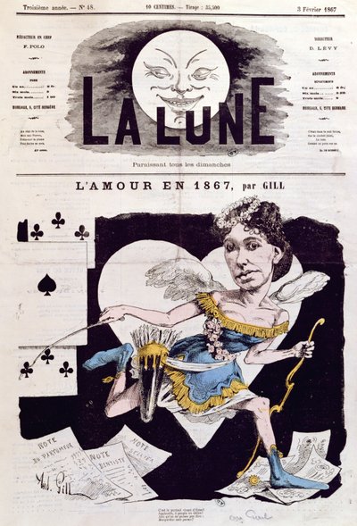 Karikatur av Cora Pearl (1842-c.1886) fra 
