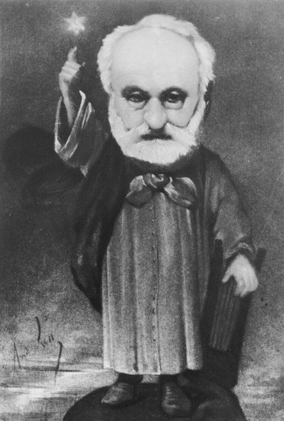 Karikatur av Victor Hugo (1802-85) som tryllekunstner av Andre Gill