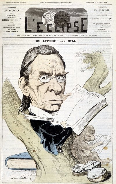 Karikaturportrett av Littré av Gill. Forside av "" L