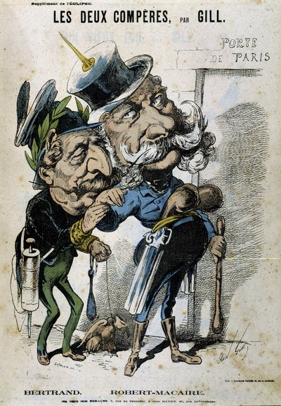 Tegneserie om Napoleon III og Bismarck - av Gill, i "" L