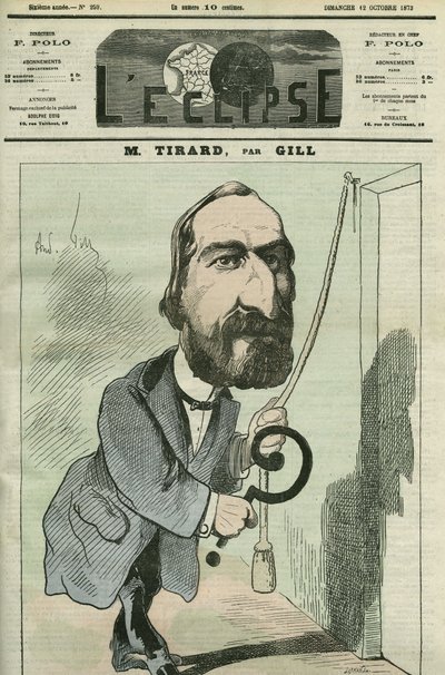 Tegneserie av Pierre Tirard (1827-1893), fransk politiker. Omslag i "" L