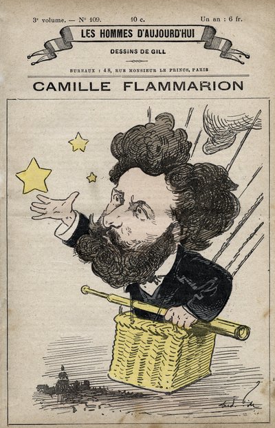 Tegneserie av Camille Flammarion Engelsk vitenskapsmann fra 