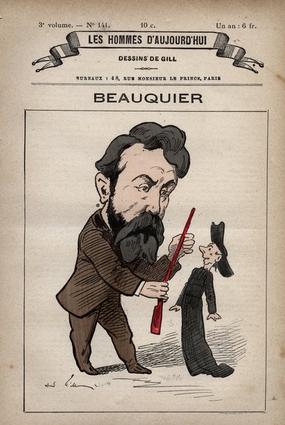 Tegneserie av Charles Beauquier fransk politiker 1833 - 1916 fra 