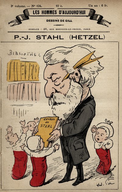 Tegneserie av Pierre Jules Hetzel fra 'Les Hommes d'Today' ca. 1779 - 1880 av André Gill (1840-85) av Andre Gill