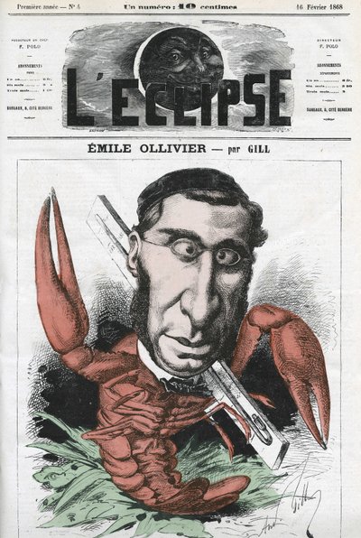 Emile Ollivier (1825-1913), fransk politiker. Omslag i "" L