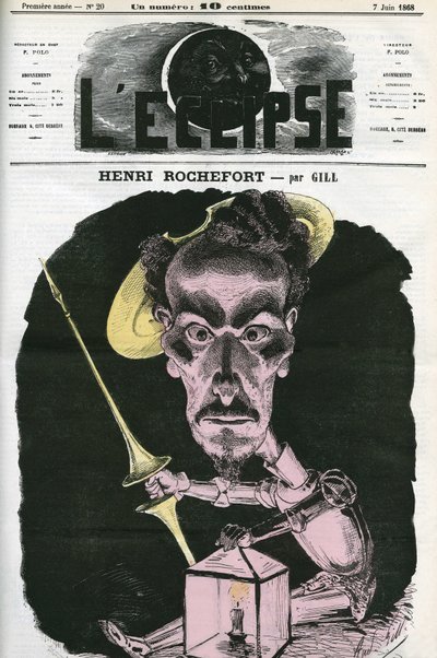 Henri Rochefort (1831-1913), fransk journalist, forfatter og politiker. Omslag i "" L