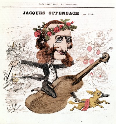 Jacques Offenbach (1819 - 1880), tegneserie av Gill av Andre Gill