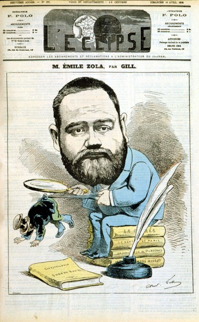 Portrett av Emile Zola av Andre Gill