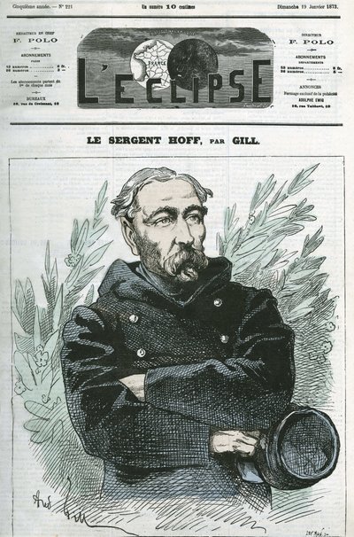 Portrett av sersjant Ignace Hoff (1836-1902), soldat, helter fra krigen i 1870 mot Preussen. Omslag i "" L