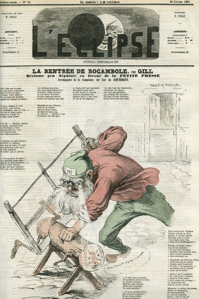 Rocamels leie, annonse for «La Petite Presse». Omslag i "" L