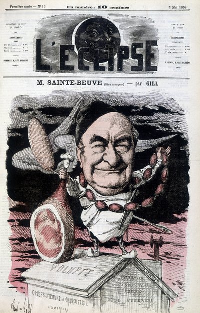 Sainte-Beuve (Sainte-Beuve) (gratisspiser) - Tegneserie av Gill, i "" L