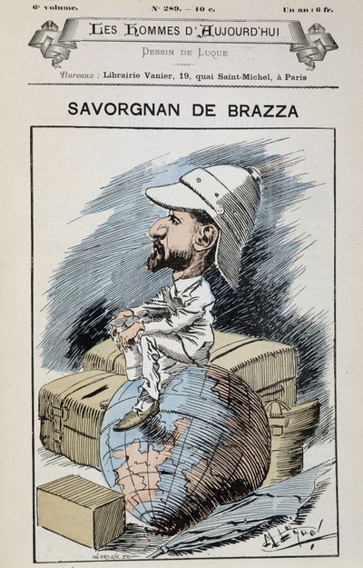 Savorgnan de Brazza - av Gill, i "" Today