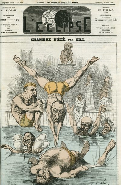 Sommerrommet med herrene Thiers, Gambetta, Grevy, Favre, Trochu... Cover i "" L