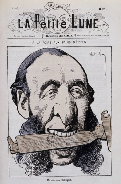 Pepperkakemessen, en fremtredende amatør: Karikatur av Jules Ferry antiklerical - i "Den lille månen"" av Andre Gill