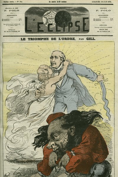 Ordens triumf, en karikatur av Gill, oppregnet av ordenen etablert av hertugen av Broglie (1821-1901). Omslag i "" L