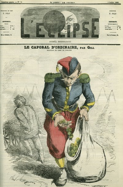 Den vanlige korporalen, en soldat som dyrker en hage i Chalons leir. Omslag i "" L