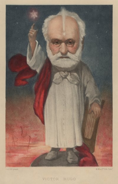Victor Hugo , fransk poet, romanforfatter og dramatiker av Andre Gill