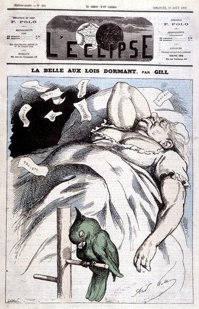 Victoria-karikatur i "" Sleeping Beauty"" - av Gill, i "" L