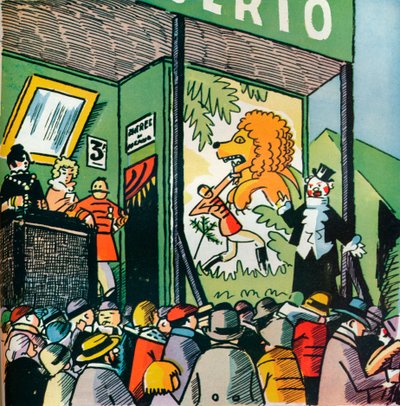 Illustrasjon av Andre Helle fra Fables de la Fountaine, 1922, 1929 av Andre Helle