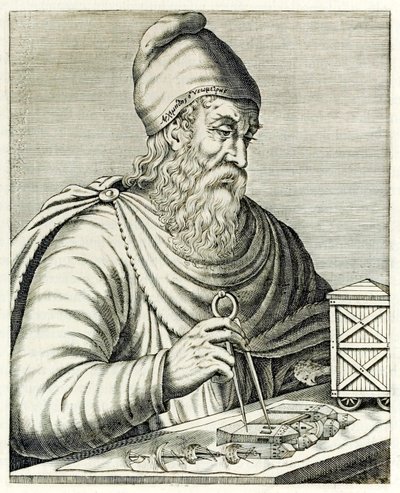 Archimedes of Syracuse fra ?True Portraits?? av André Thévet utgitt i 1594 av Andre Thevet