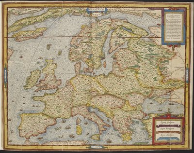 Kart over Europa, The Universal Cosmography of André Thevet av Andre Thevet