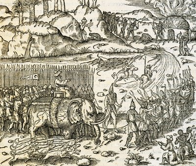 Kongedømmet Sofala, hjemmet til Mosambiks gullgruver, gravering fra Universal Cosmology, av Andre Thevet (1504-1592), Paris av Andre Thevet