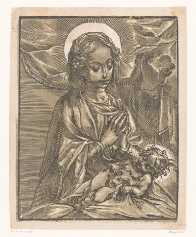 Maria forguder Kristusbarnet av Andrea Andreani