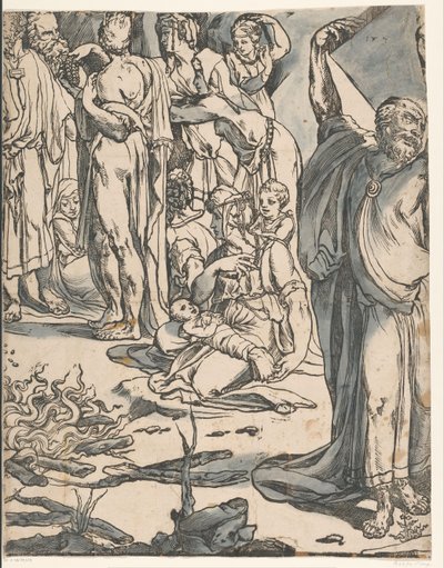 Moses bryter lovens tabeller (del to) av Andrea Andreani