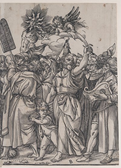 Seksjon B: Isak, Noah og andre skikkelser, fra The Triumph of Christ, 1836. av Andrea Andreani
