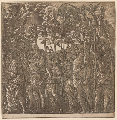 The Triumph of Julius Caesar: Soldiers Carrying Banners and Standards av Andrea Andreani