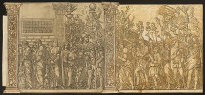 The Triumph of Julius Caesar [nr.7 og 8 pluss 2 kolonner], 1599. av Andrea Andreani