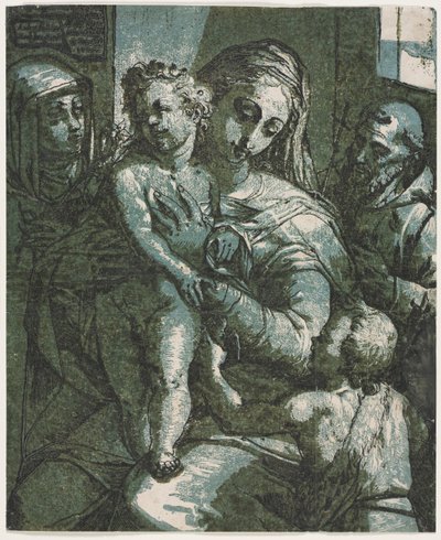 Jomfru og barn med St. John, St. Catherine av Siena og Saint Francis, 1585. av Andrea Andreani