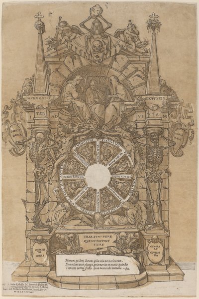 Allegori om døden av Andrea Andreani after Giovanni Fortuna