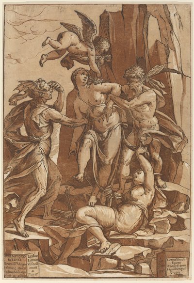 Allegori om dyd av Andrea Andreani after Jacopo Ligozzi