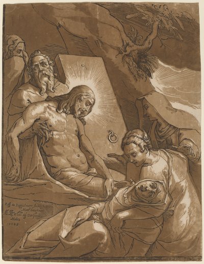 Gravleggingen av Andrea Andreani after Raffaello Motta