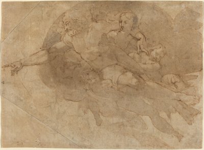Gud Fader i herlighet av Andrea Boscoli after Michelangelo