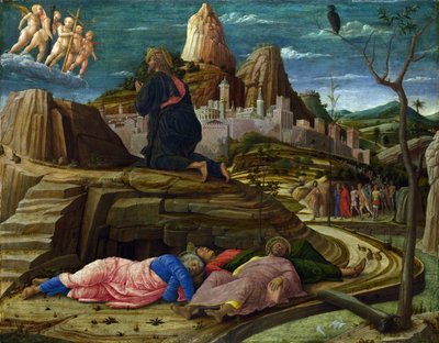 Agony in the Garden, ca. 1460 (tempera på panel) av Andrea Mantegna