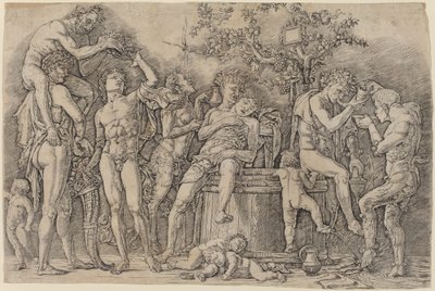 Bacchanal med et vinkar av Andrea Mantegna