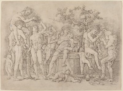 Bacchanal med et vinkar av Andrea Mantegna