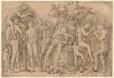 Bacchanal med et vinkar av Andrea Mantegna