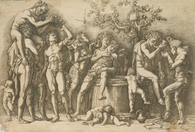 Bacchanal med et vinkar, ca. 1470-90. av Andrea Mantegna