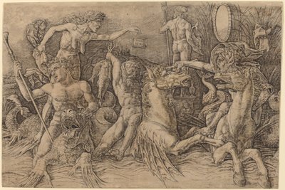 Battle of the Sea Gods [venstre halvdel] av Andrea Mantegna