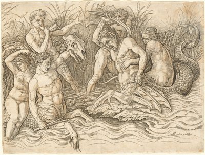 Battle of the Sea Gods [høyre halvdel] av Andrea Mantegna