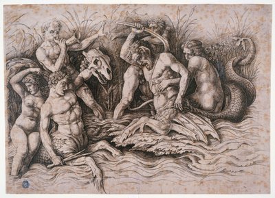Kamp mellom to tritoner av Andrea Mantegna