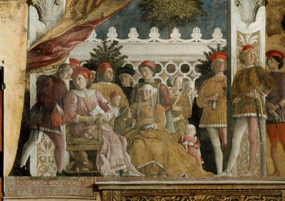 Court of Gonzaga Fresco i Camera degli Sposi i Palazzo Ducale i Mantua, 1474 av Andrea Mantegna