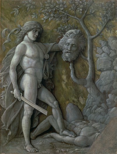 David med hodet til Goliat, ca. 1490-95 av Andrea Mantegna