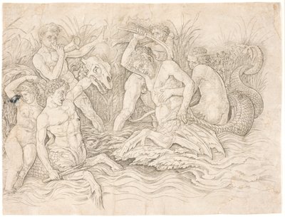 Battle of the Sea Gods, høyre halvdel av Andrea Mantegna